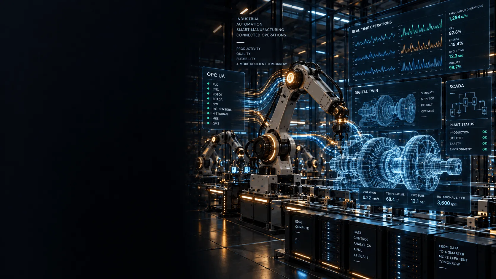 Industrial IoT edge SCADA topology and digital twin telemetry architecture