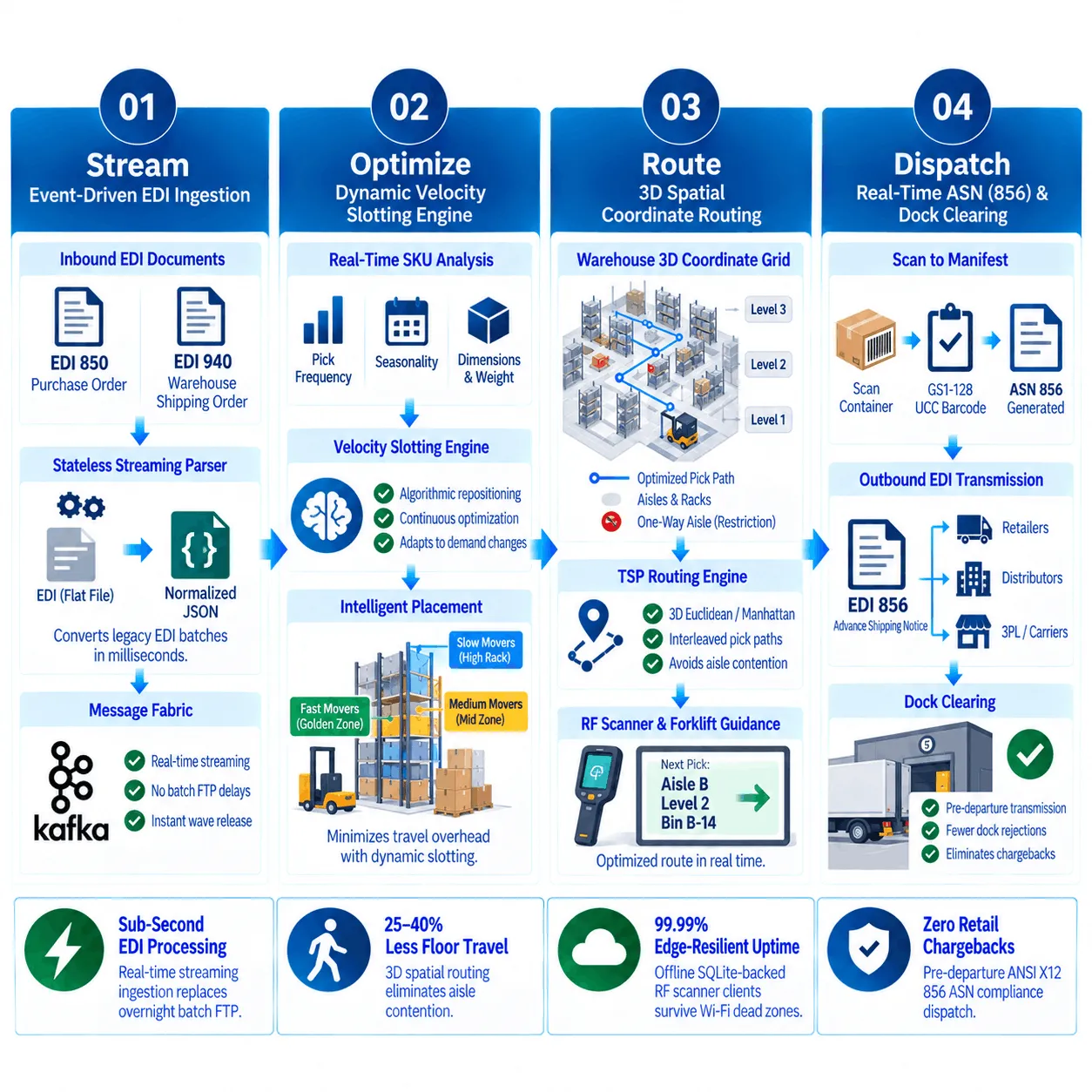 Cloud-Native WMS & Streaming EDI Architecture Cloud-Native WMS Streaming EDI Architecture Diagram